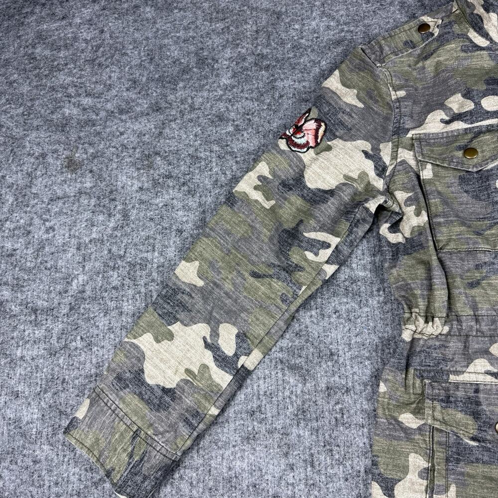 GAP Jacket Women XS Green Camo Butterfly Utility Military Grunge - Picture 6 of 16